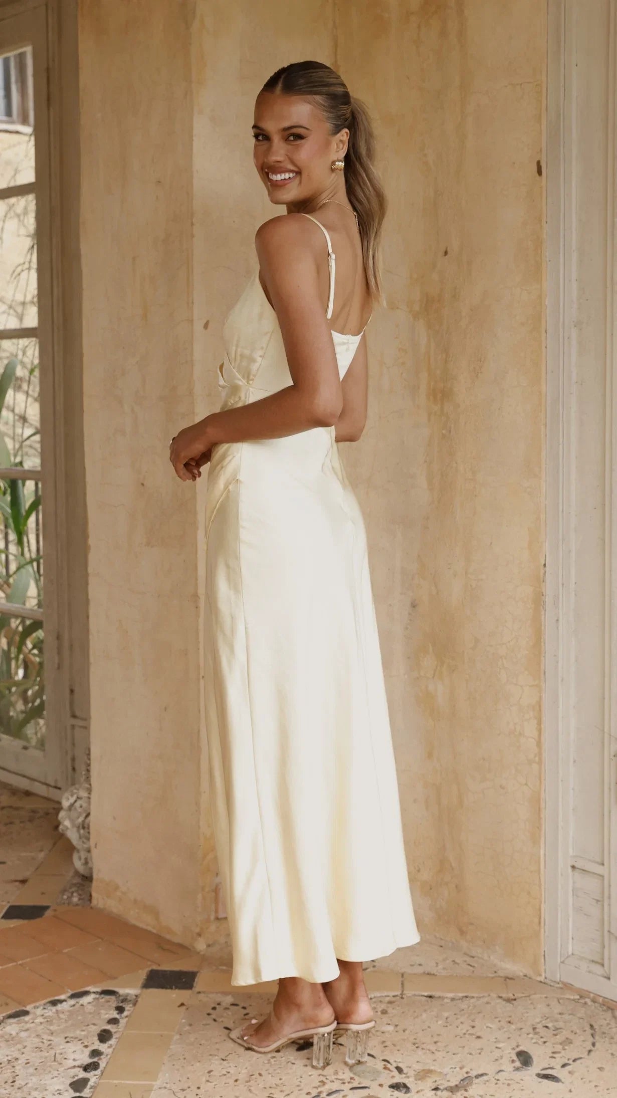 Elsa Midi Dress Yellow