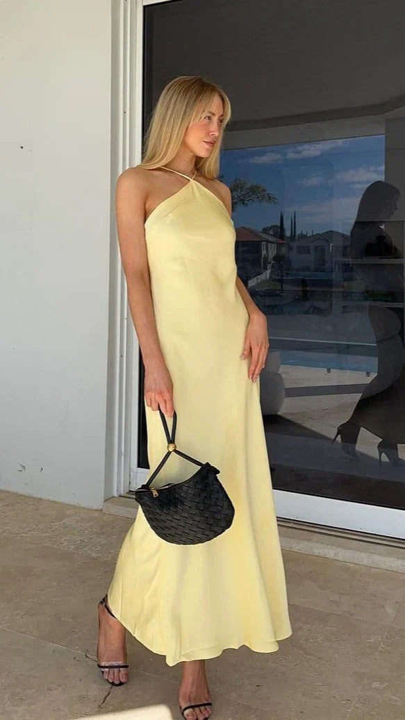 Chiara Maxi Dress Lemon