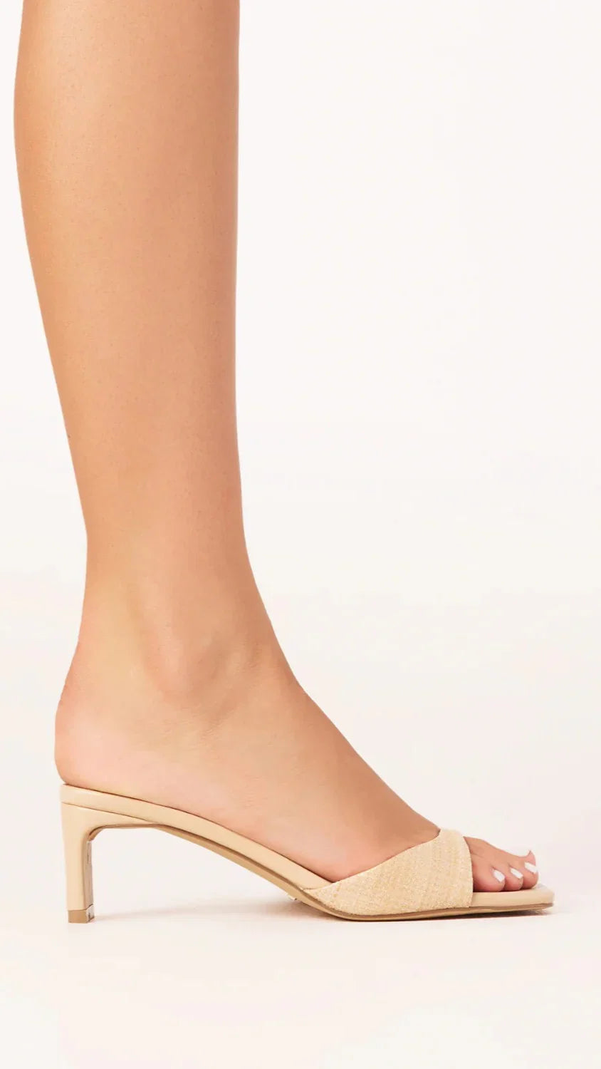 Yadira Heel Natural Raffia
