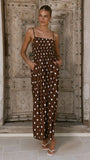 Balina Maxi Dress Chocolate Polka