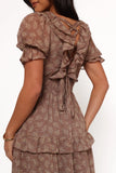 Dayla Maxi Dress Brown Light Beige