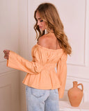 Flowy Moment Off The Shoulder Peplum Top