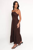 Soleila Halter Maxi Dress Chocolate