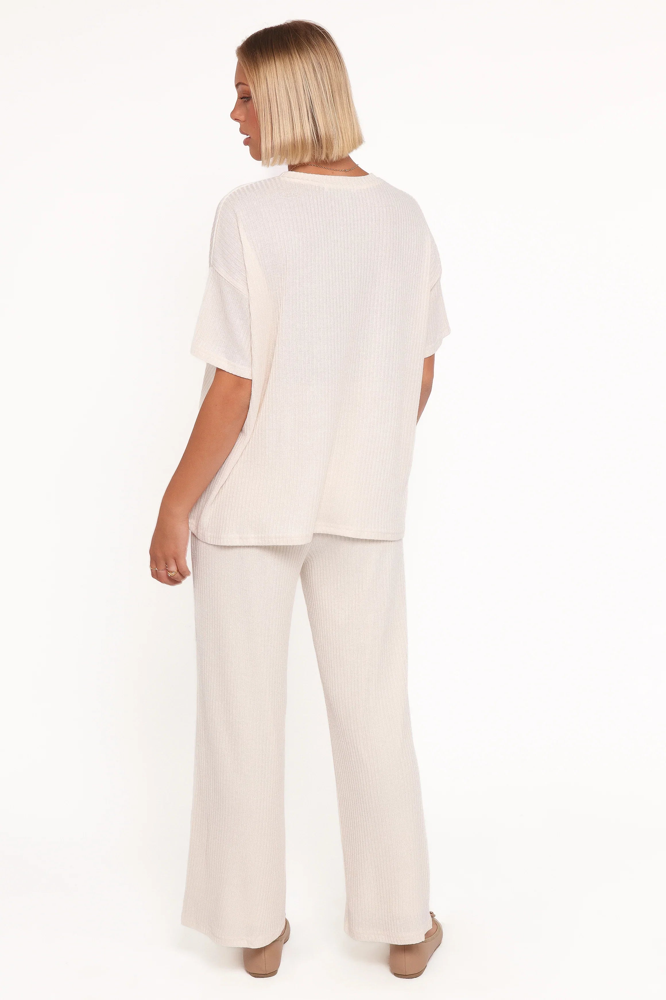 Granger Knit Pant Set Cream