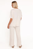 Granger Knit Pant Set Cream