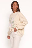 Flower Garden Graphic Sweatshirt Cream