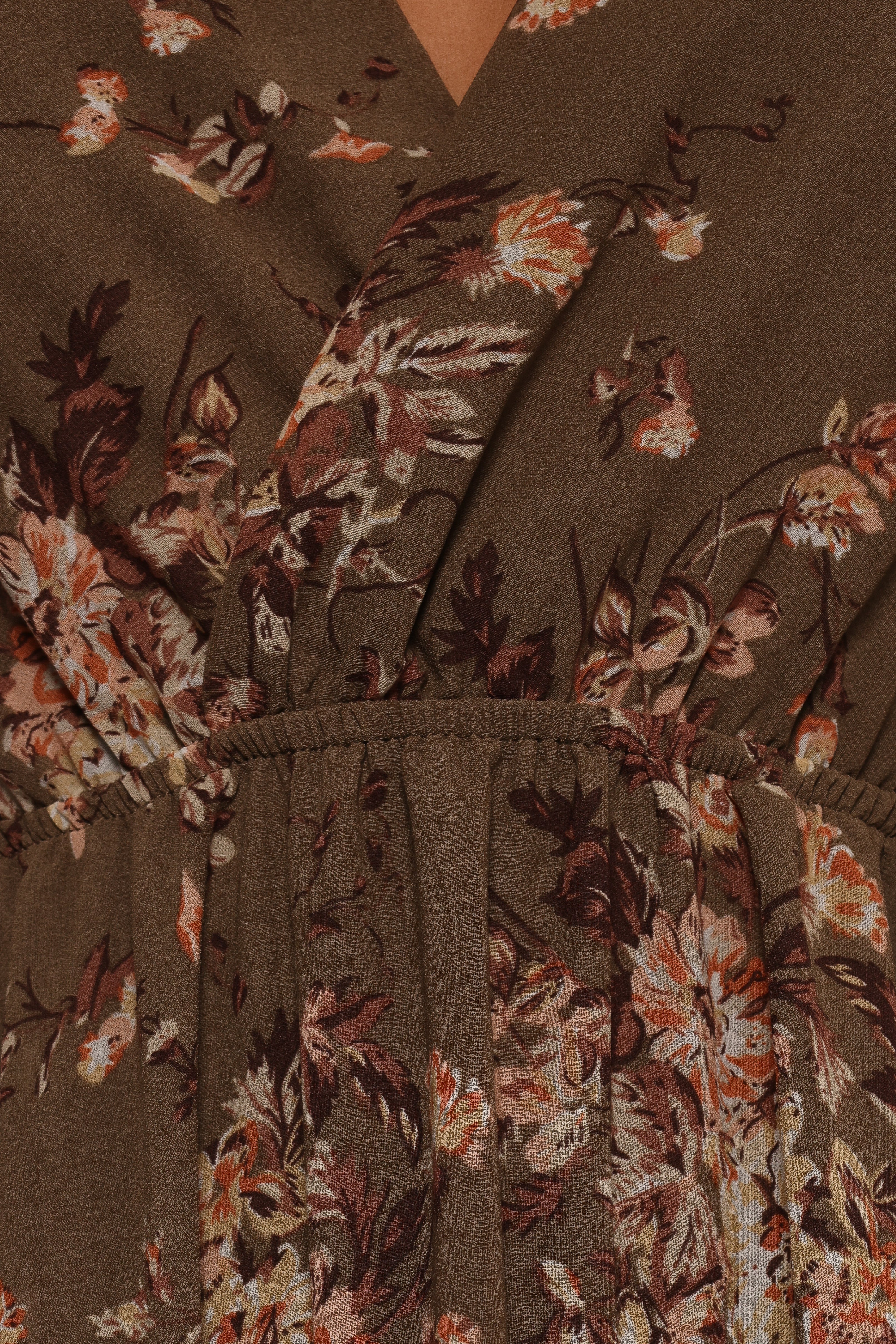 Anisa Maxi Dress Olive Floral