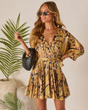 Sunlit Whisper Waist Tie Mini Dress