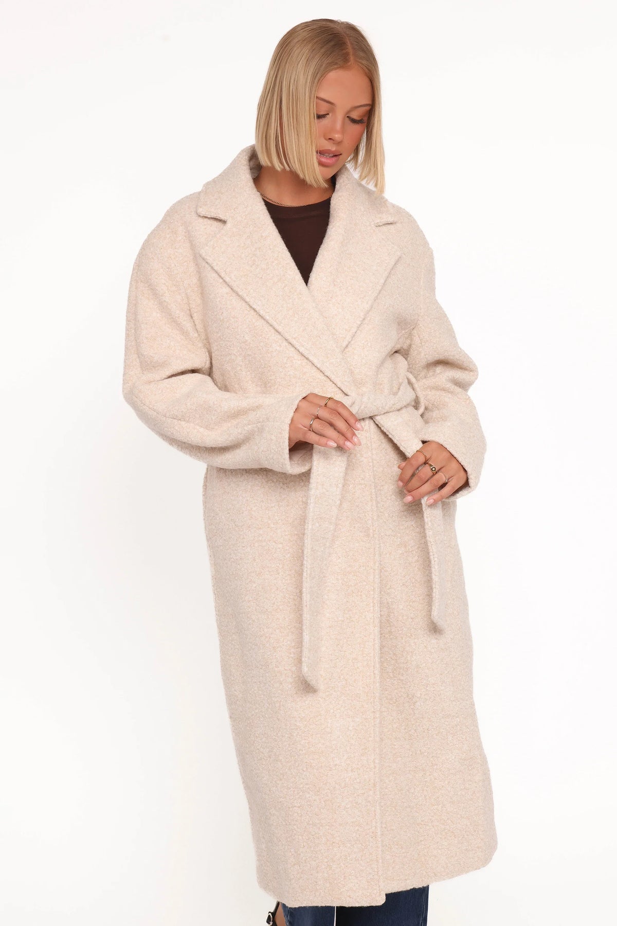 Goodie Shearling Coat Cream