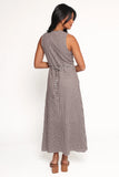 Queenie Midi Dress Brown Gingham