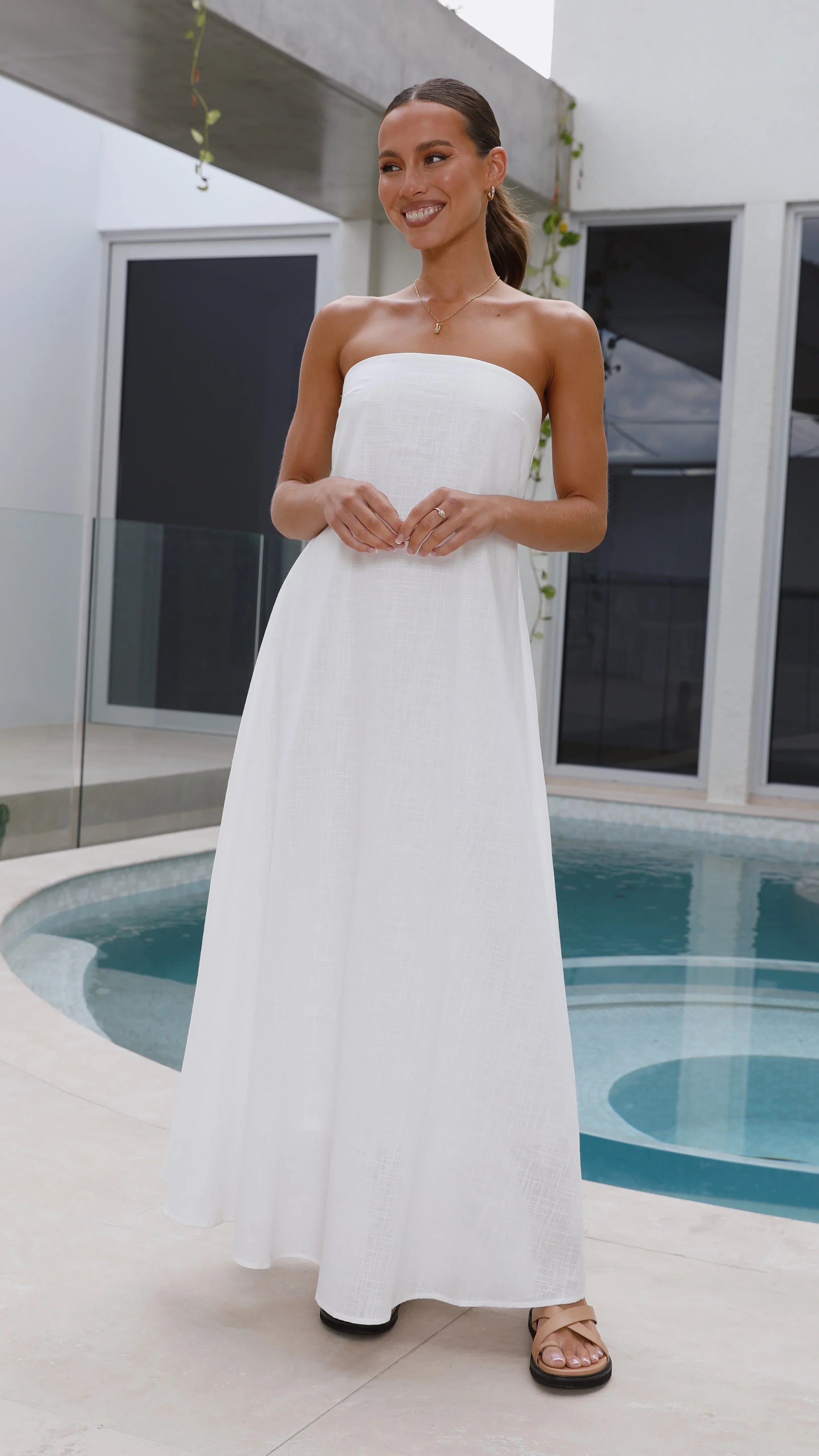 Connie Maxi Dress White