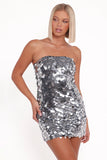 Azalea Mini Dress Silver Sequin