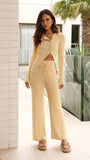 Lyra Ribbed Pants Yellow