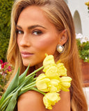 Oceanic 18k Gold Plated Pearl Stud Earrings