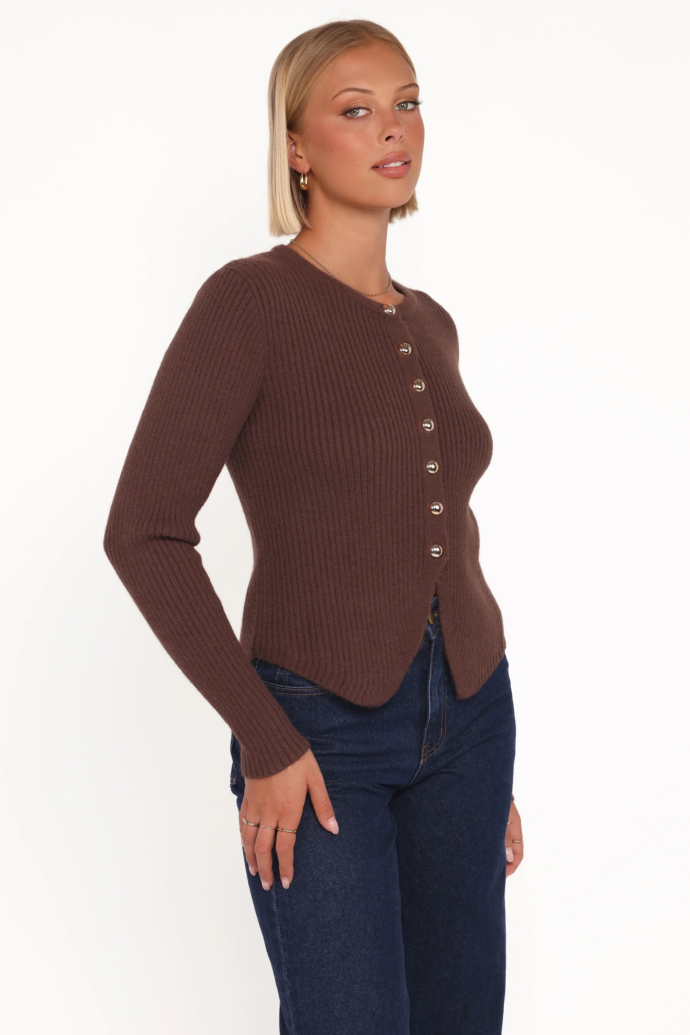 Circe Cardigan Top Chocolate