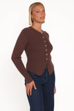 Circe Cardigan Top Chocolate