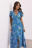 Brax Floral Dress Blue Ivy