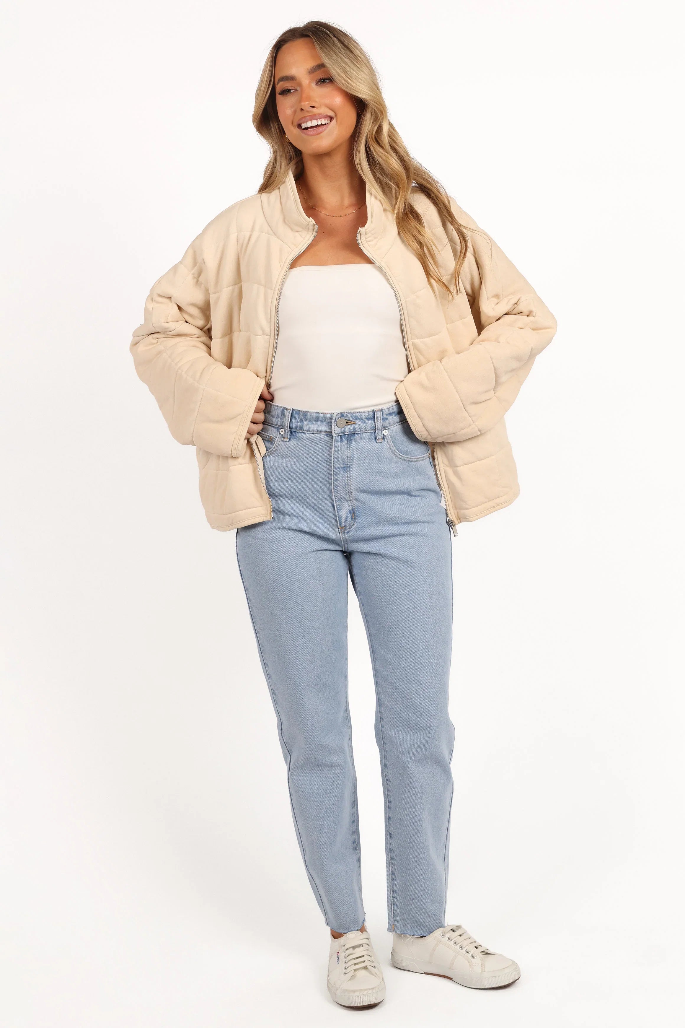 Alegra Quilted Jacket Cream