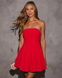 Focus On Me Embellished Strapless Mini Dress