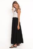 Archy Tiered Maxi Skirt Black