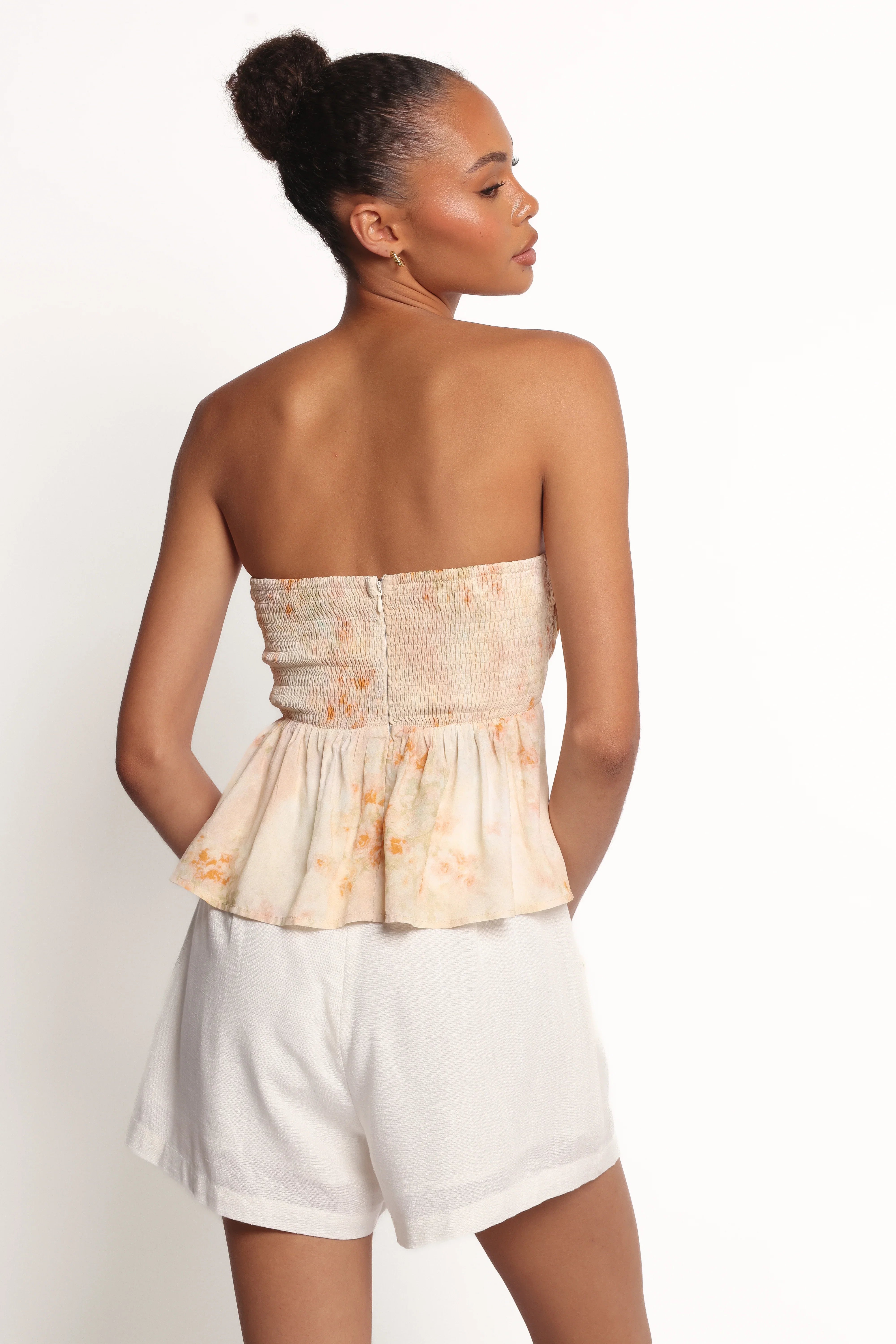 Maia Strapless Top Floral