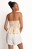 Maia Strapless Top Floral