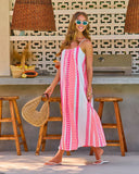 Coastline Shine Abstract Print Maxi Dress