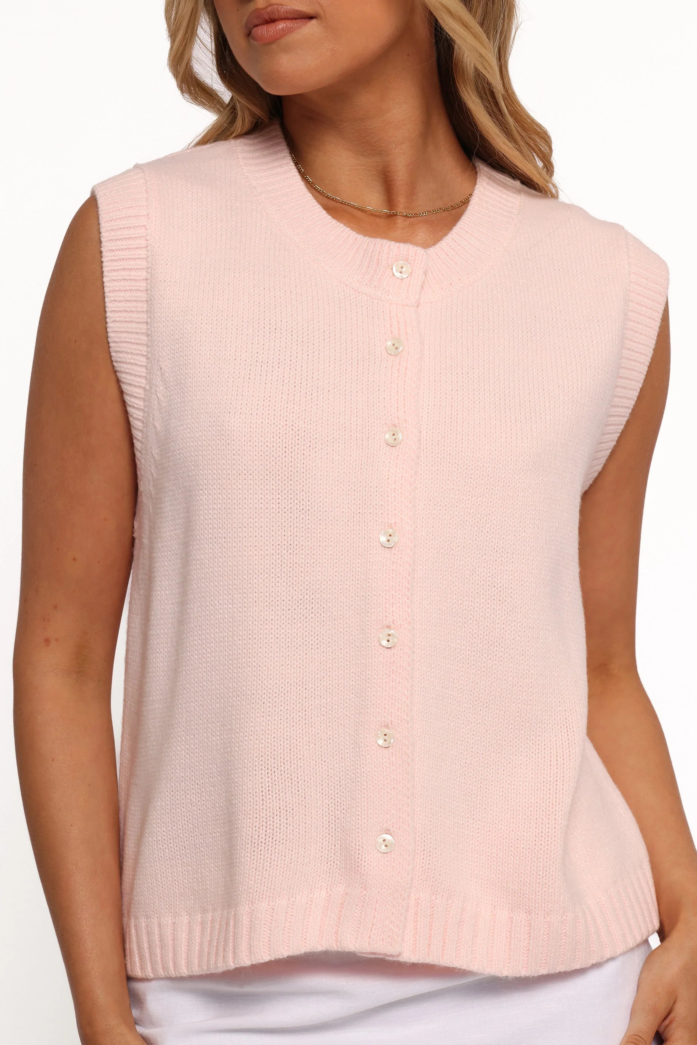Weston Knit Vest Pink