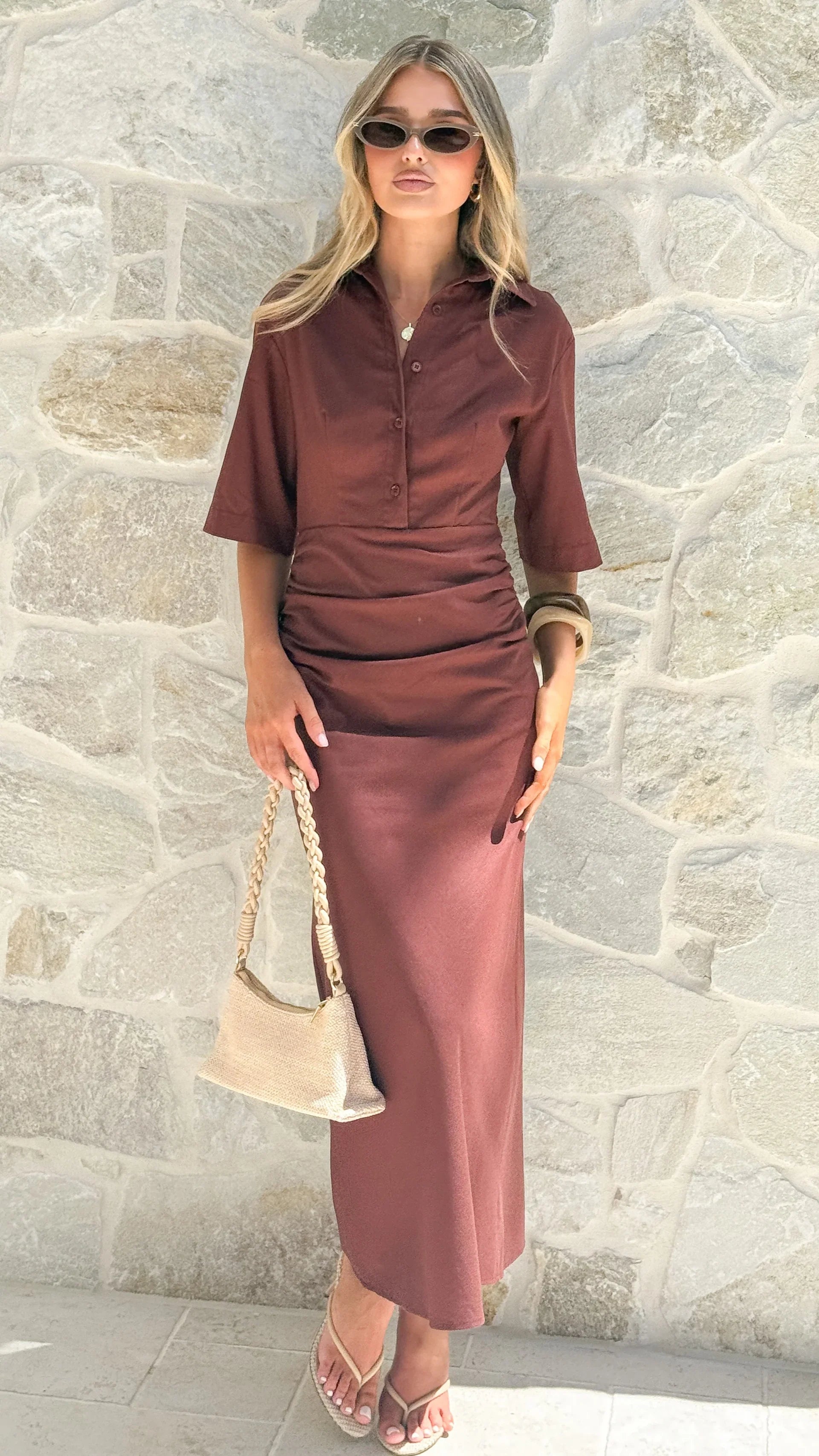 Sydney Maxi Dress Chocolate