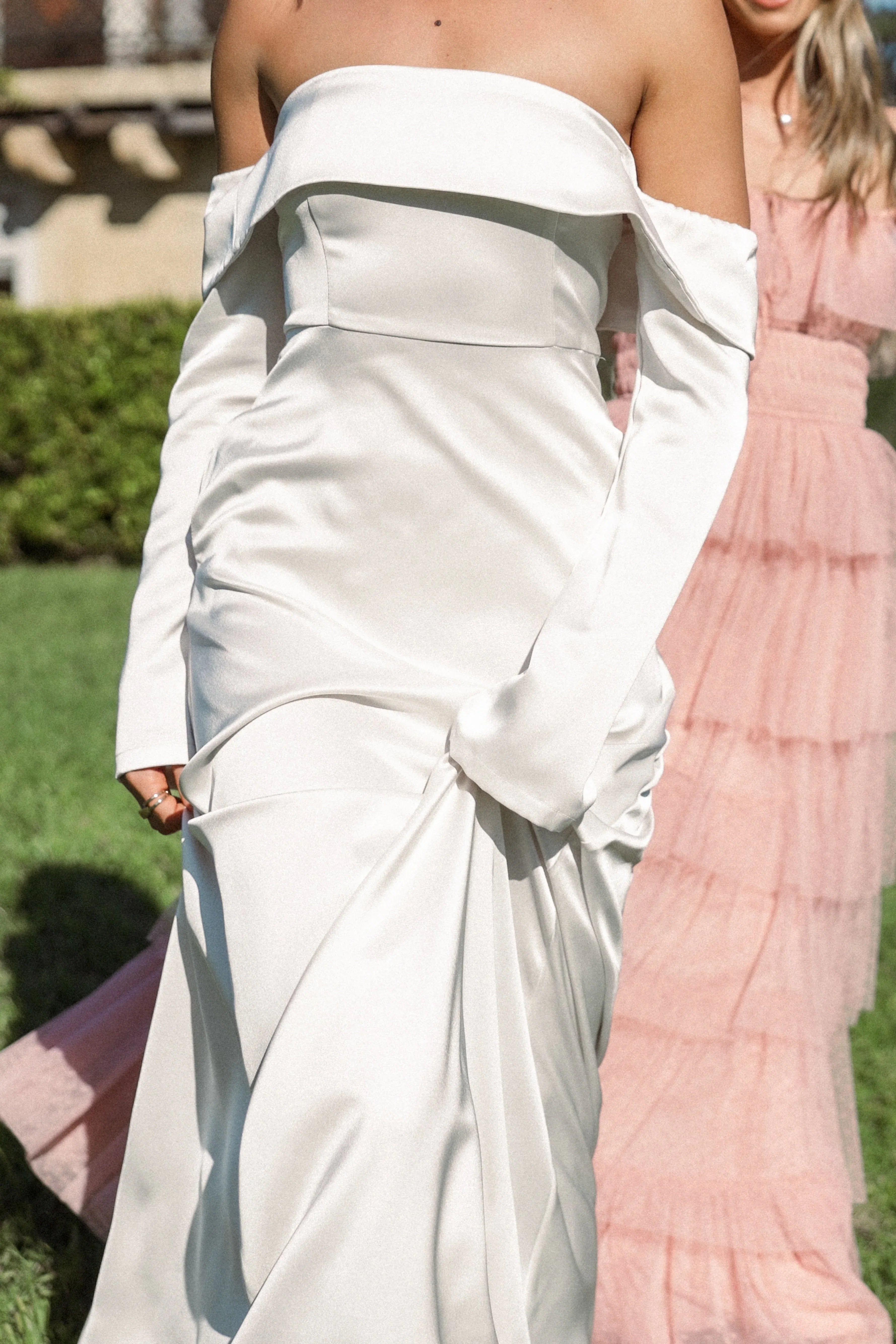 Gigi Off Shoulder Maxi Dress Cream