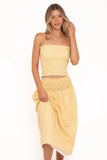 Salome Strapless Top Mango Stripe