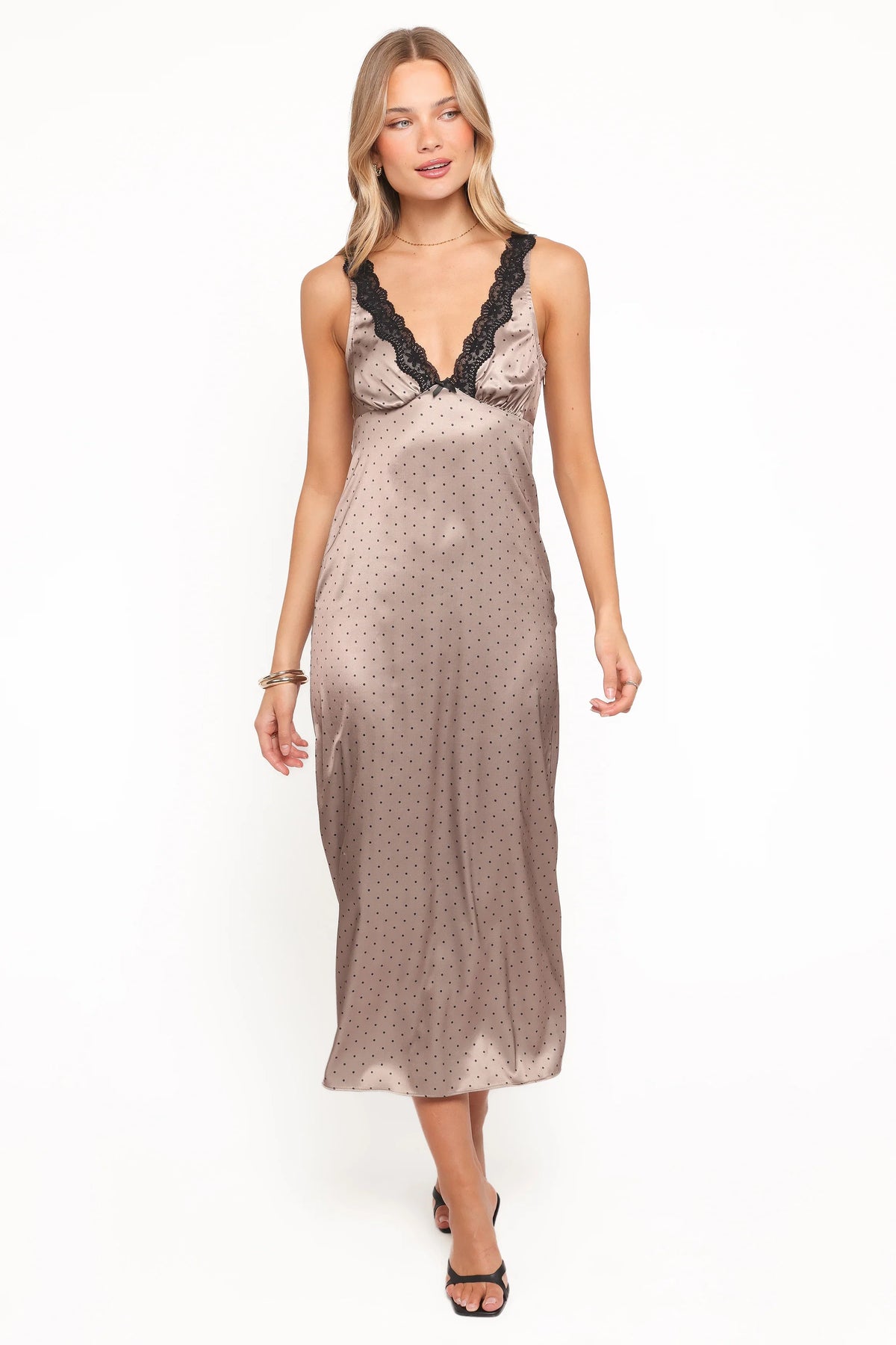 Joselyn Lace Maxi Dress Polka Dot