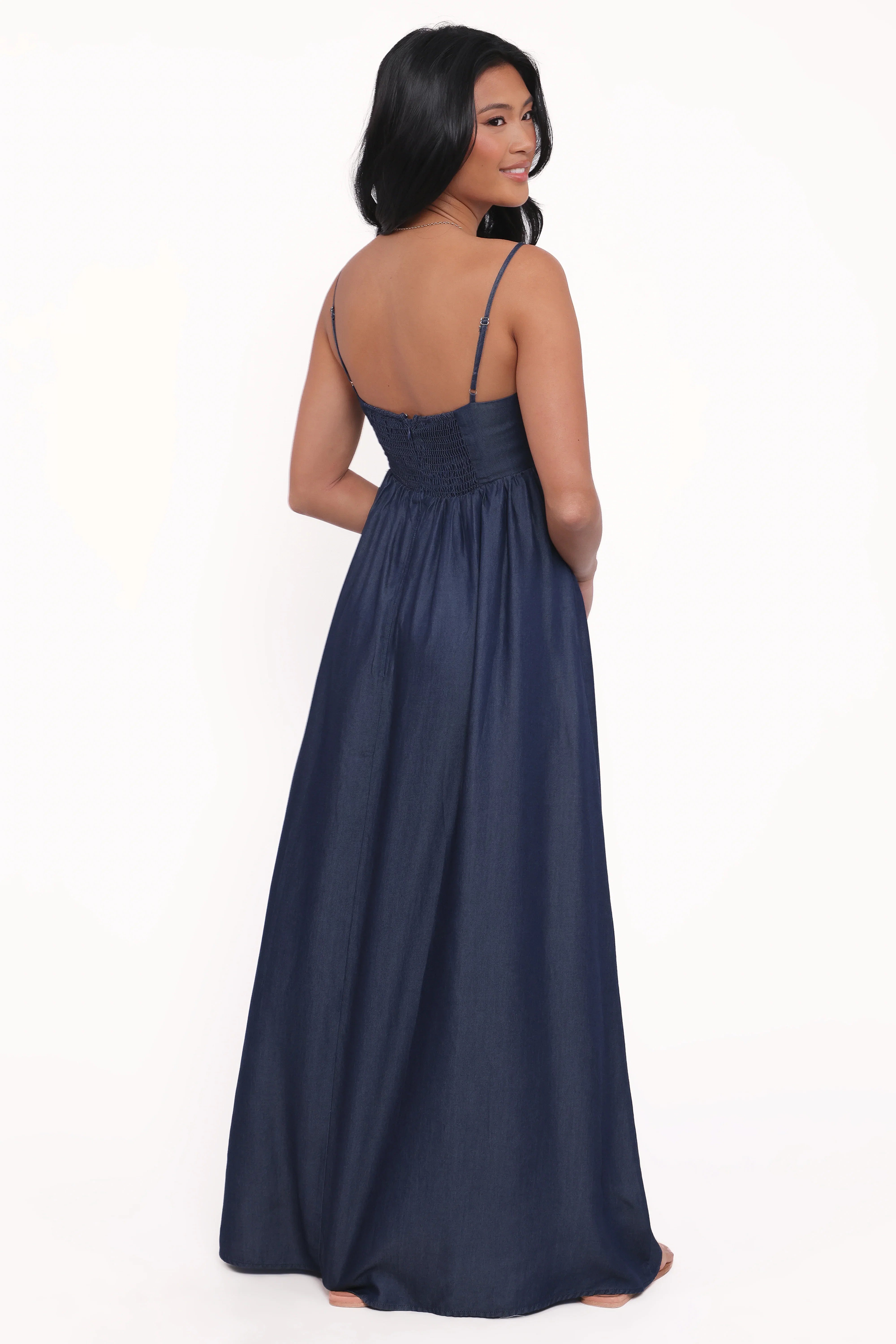 Odessa Maxi Dress Dark Chambray