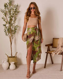 Brinklie Wrap Tie Midi Skirt
