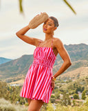 Island Poise Striped Fit And Flare Mini Dress