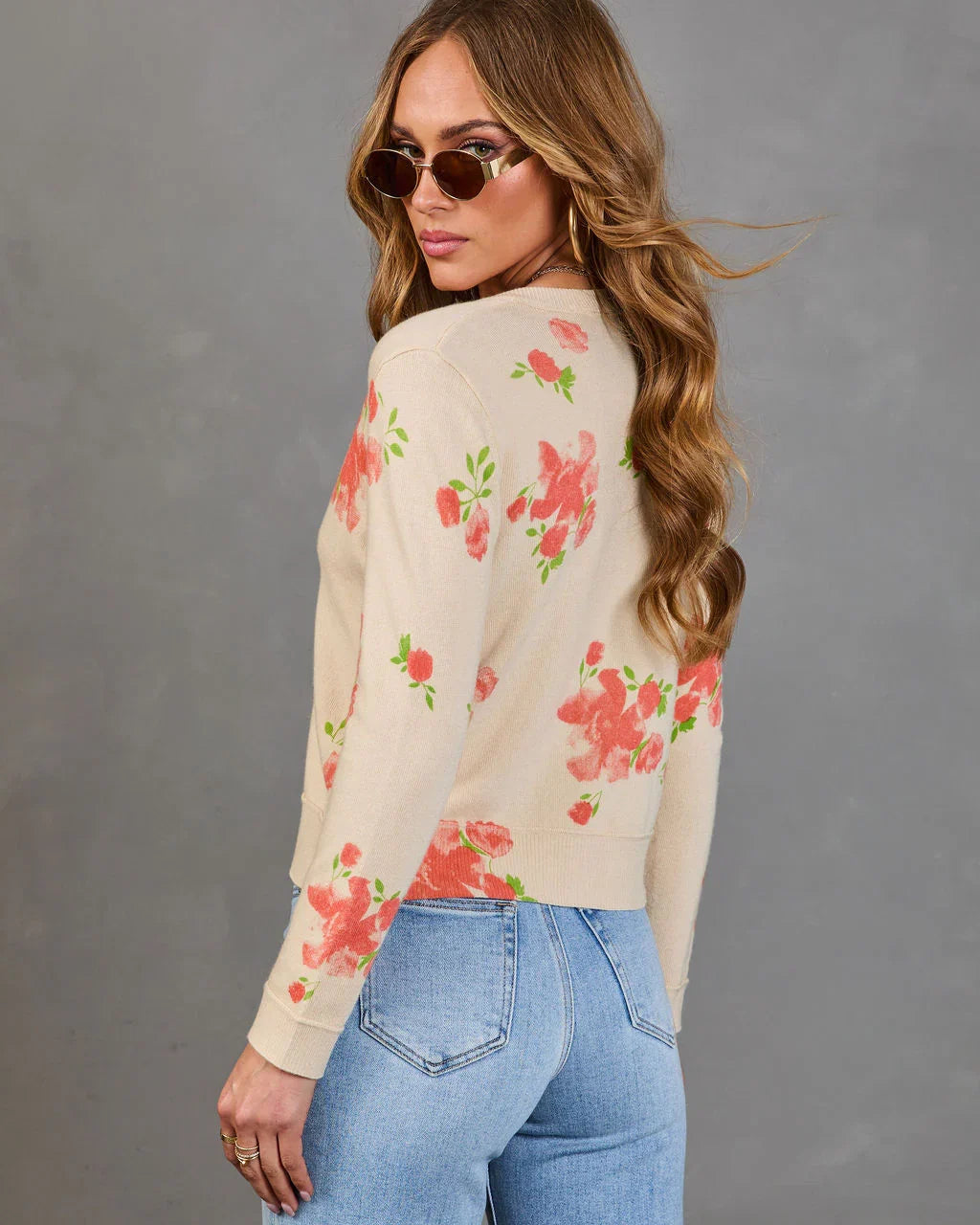 Saddle Rose Knit Floral Cardigan