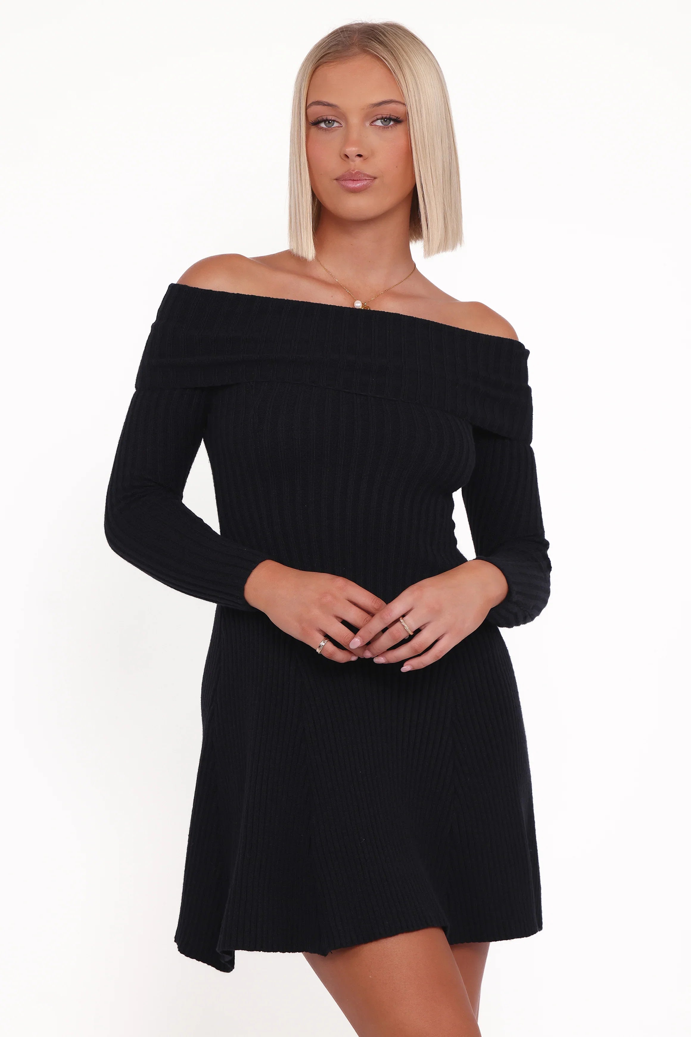 Francisco Long Sleeve Mini Dress Black