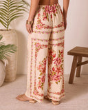 Hibiscus Haze Abstract Printed Pants