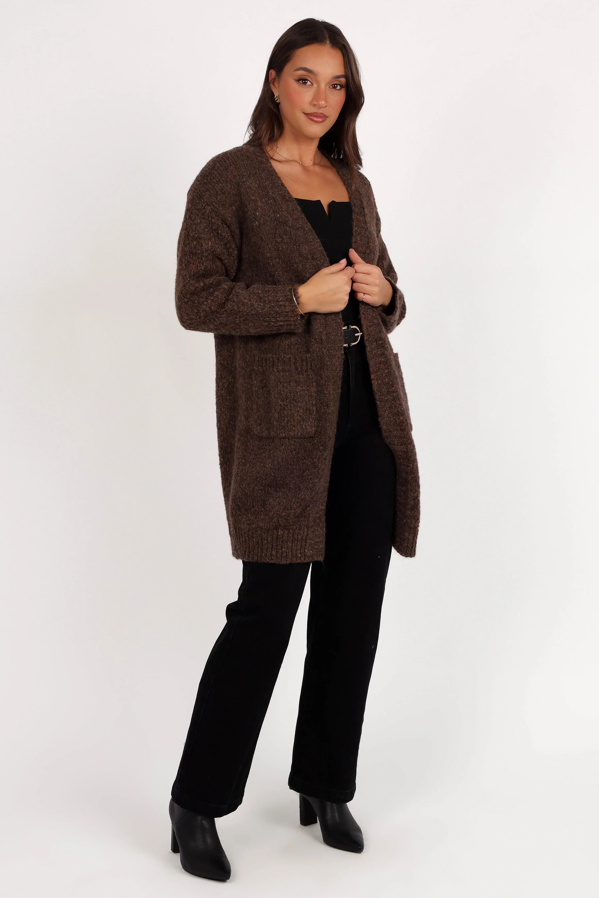 Callan Long Cardigan Brown