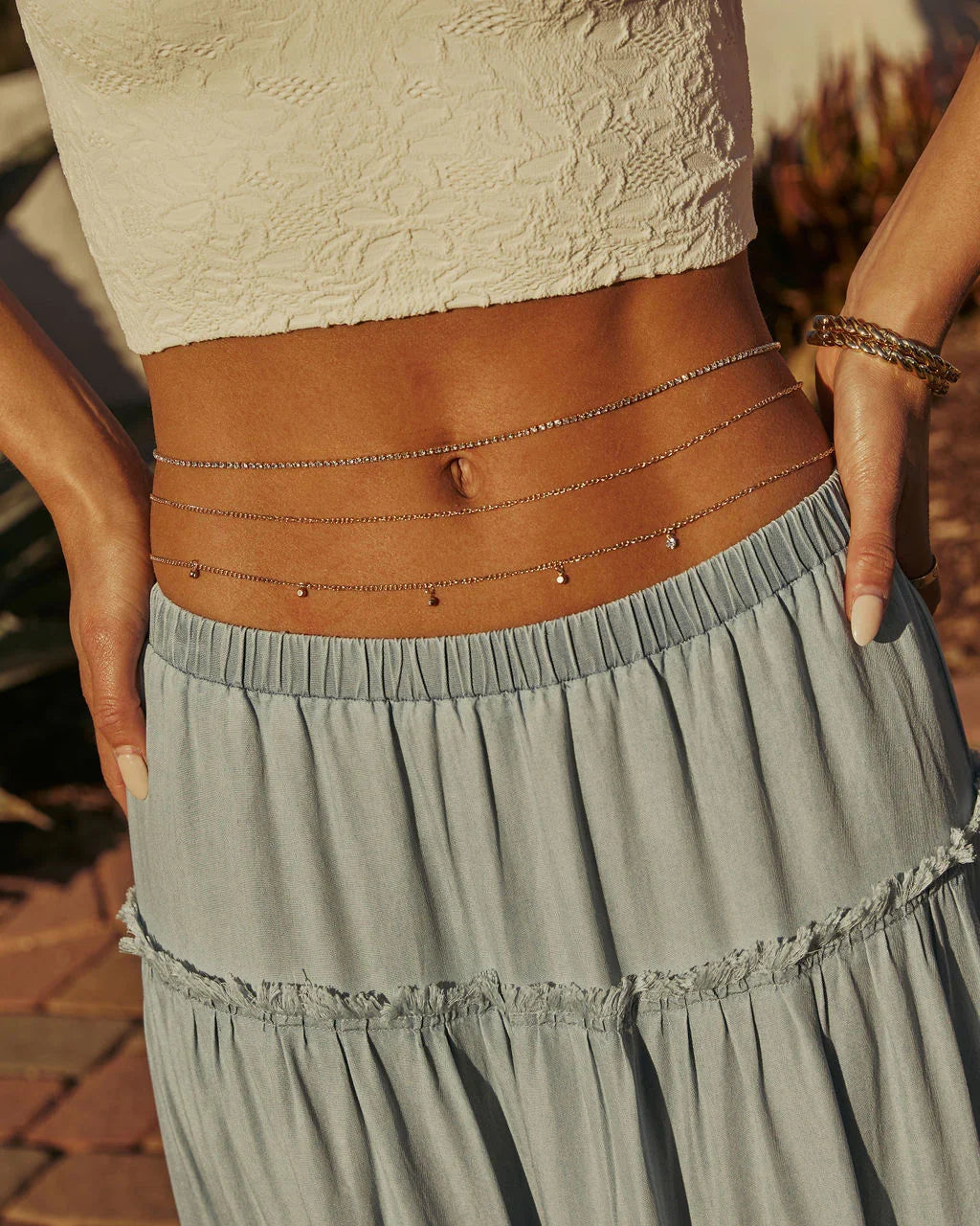 Lucky Day Layered Belly Chain