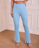 Orlisse Ribbed Knit Flare Pant