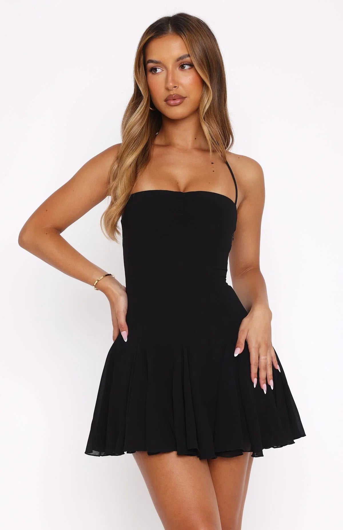 Think Im In Love Mini Dress Black