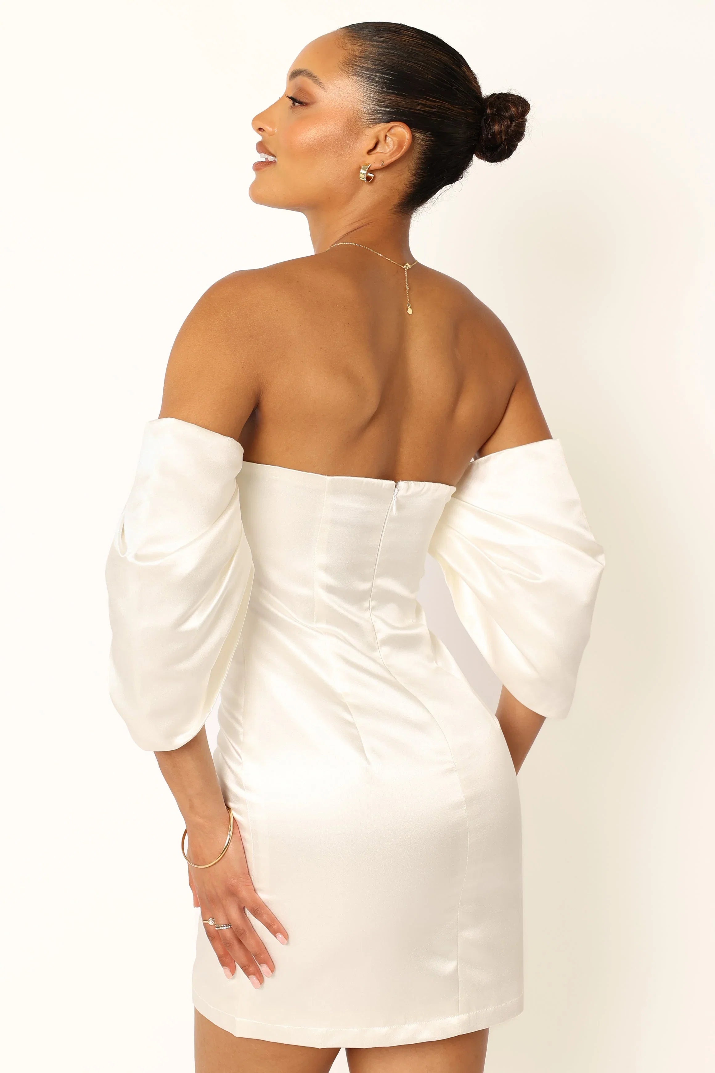 Nisha Strapless Mini Dress White