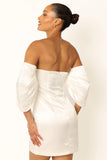 Nisha Strapless Mini Dress White