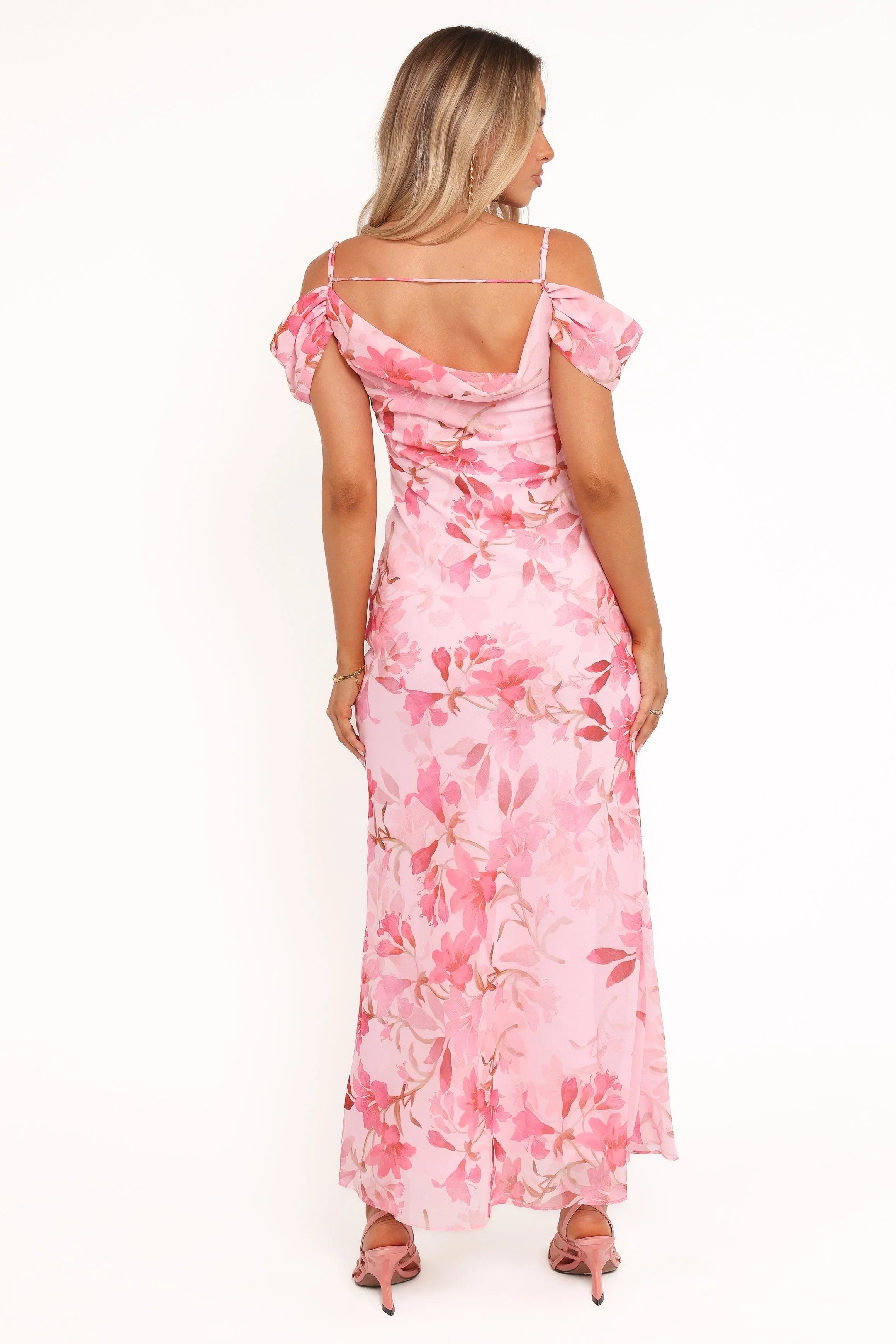 Esther Midi Dress Pink Floral