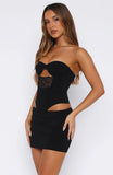 Wild Thoughts Strapless Bustier Black