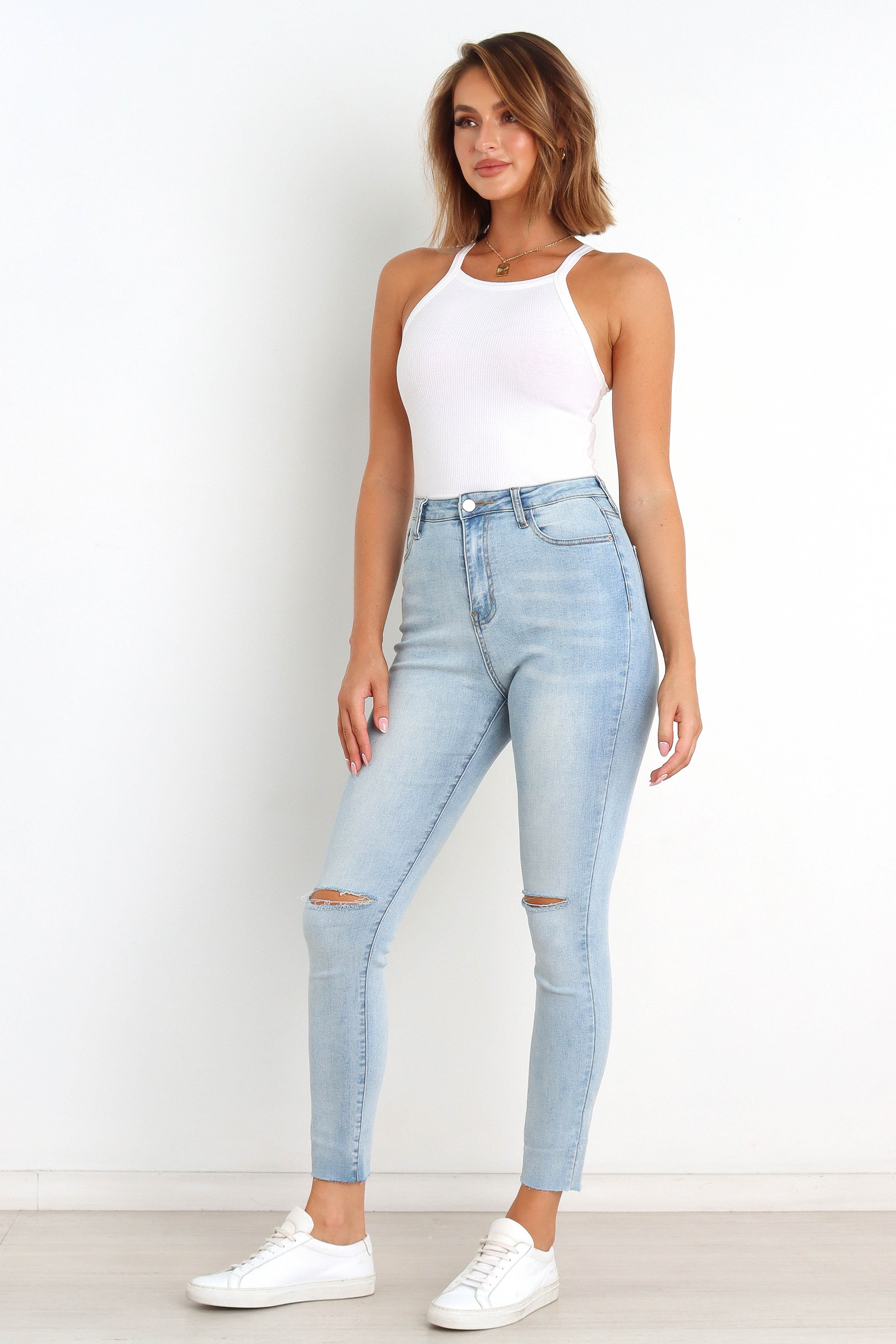 Hadie Jeans Light Blue Wash
