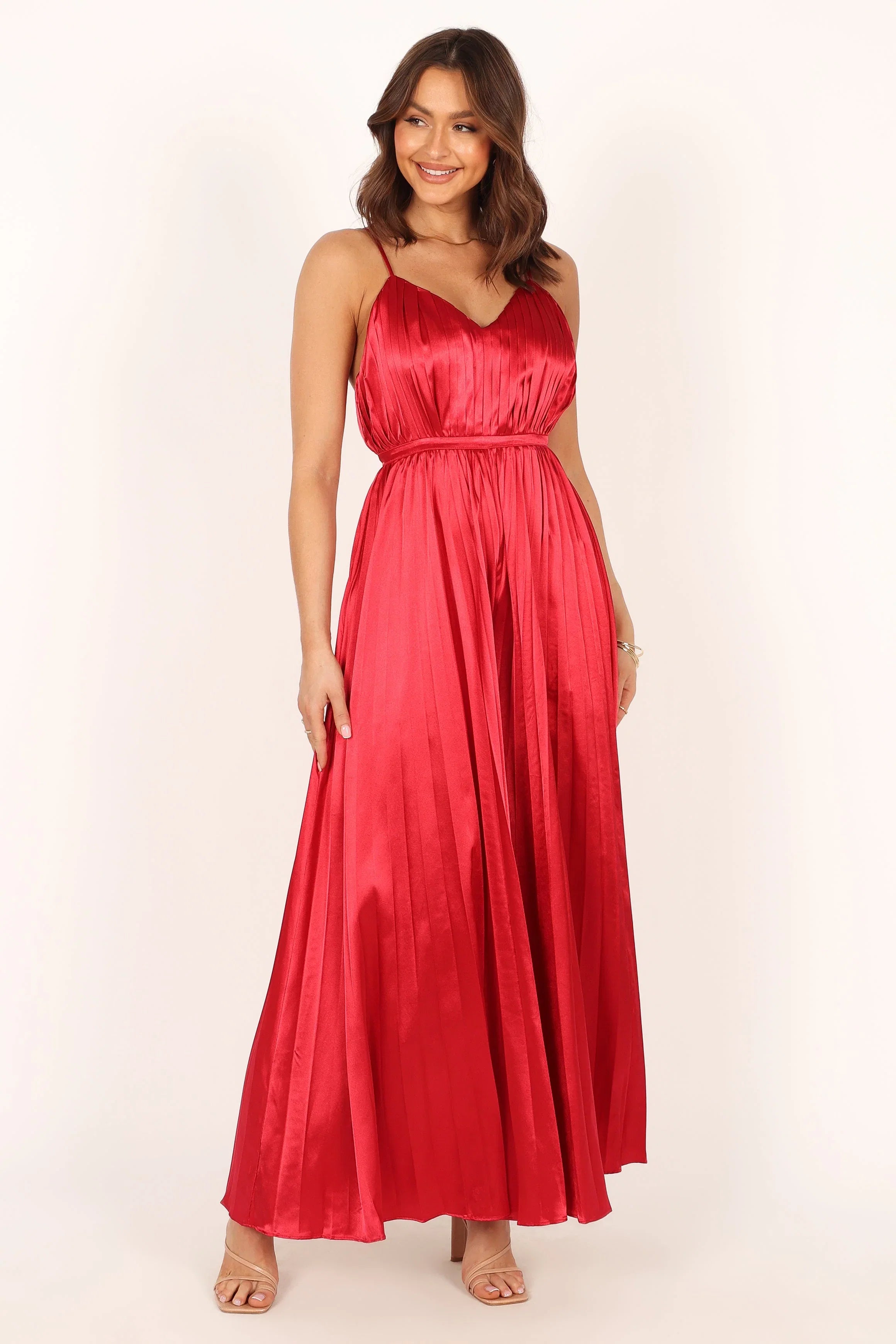 Eden Wide Leg Jumpsuit Red