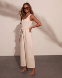 Desert Glowgirl Waist Tie Jumpsuit