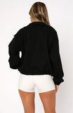 Dont Look Now Zip Front Sweater Black